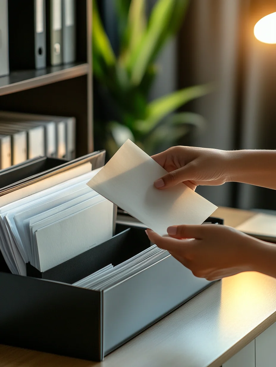 Person organizing monthly installment loan payments