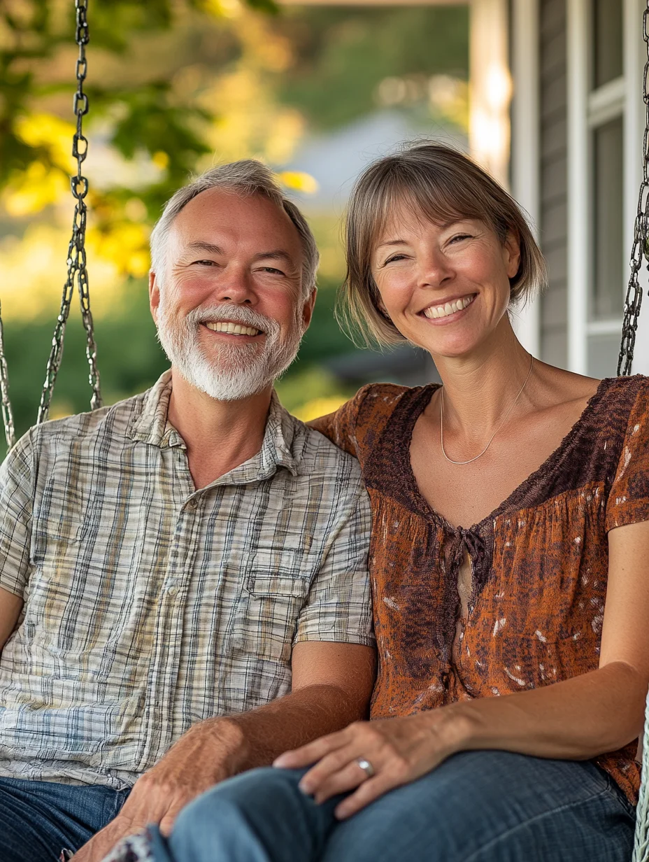Happy couple sharing positive experience with personal loan